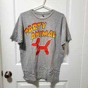 12/$30   EUC "party animal" graphic tee - size xl   ‼️Final Price‼️